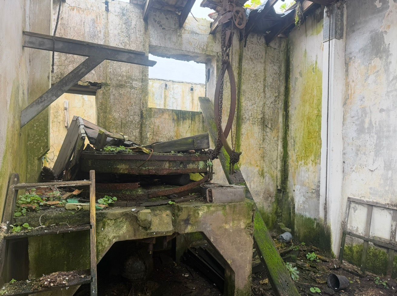 Estructura de un horno antiguo a remodelar